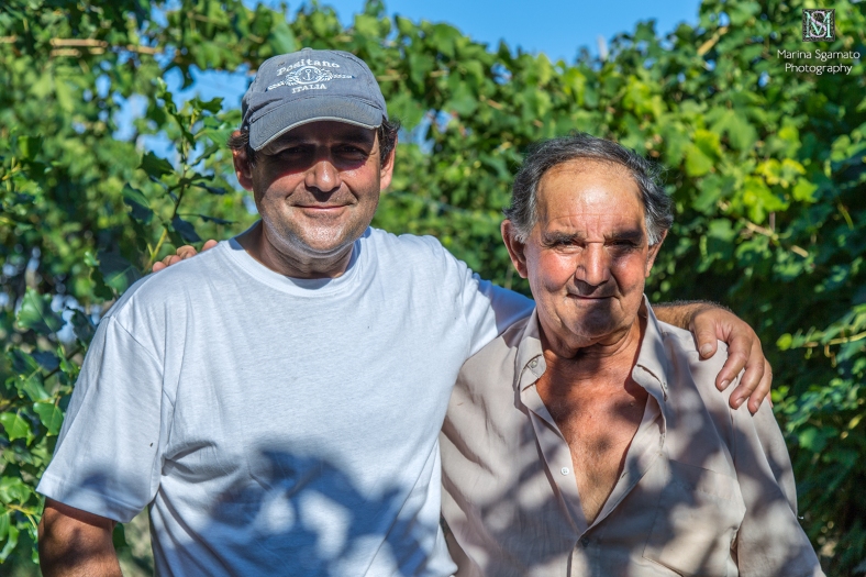 Raffaele (to the left) and his father. Photo by Marina Sgamato